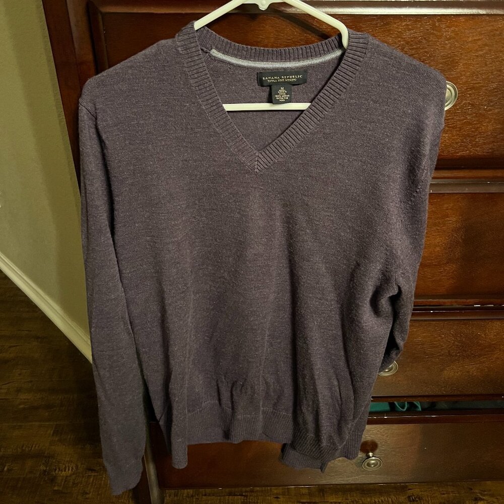 Banana Republic Extra Fine Merino Sweater Purple